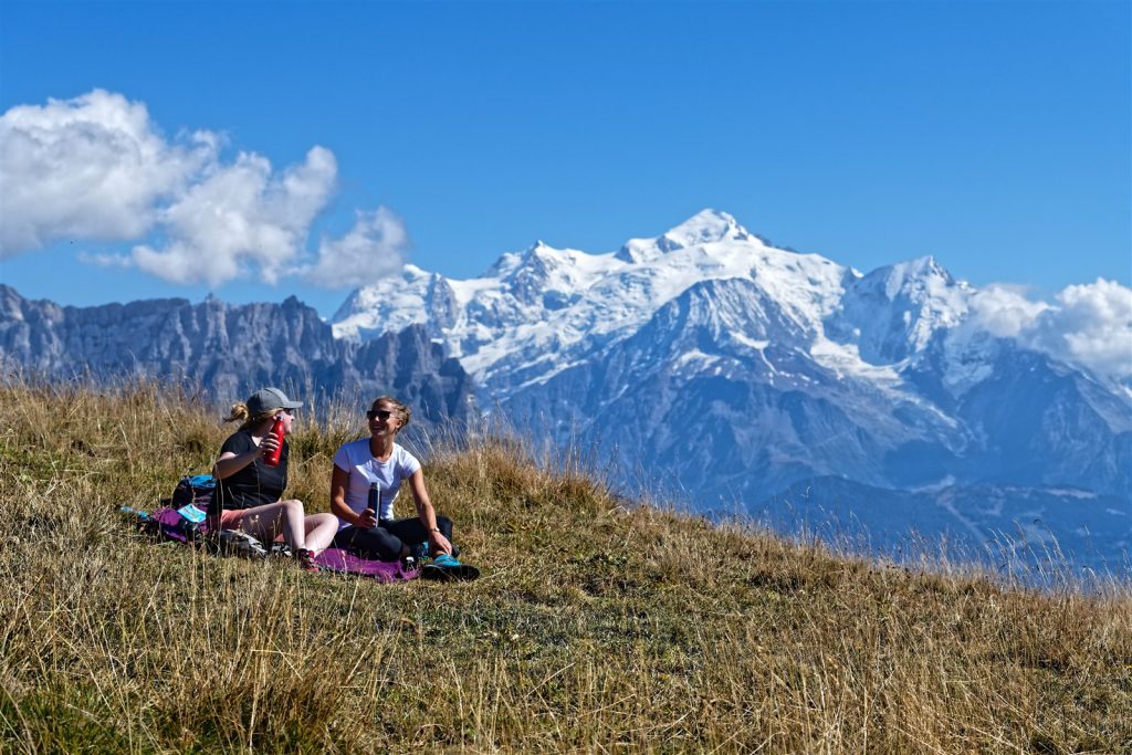Vue sur le Mont-Blanc depuis Vormy, Romme, randonnée
