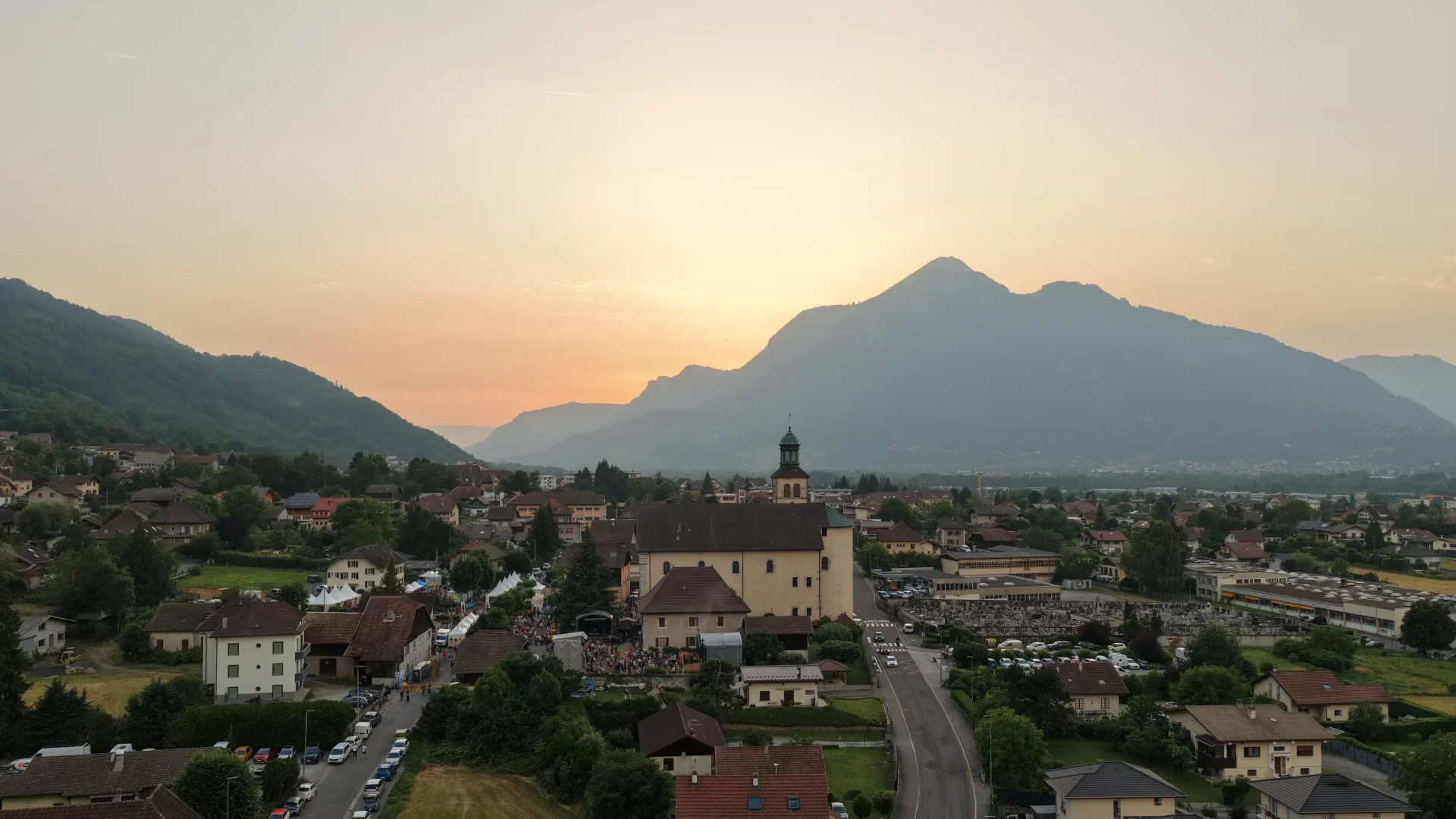 Coucher de soleil à Marnaz